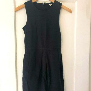 J. Crew Sleeveless Navy Cotton Sheath Dress